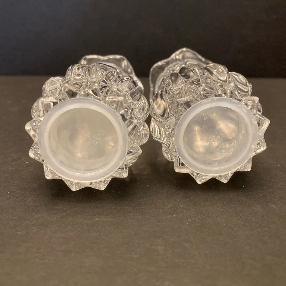 Gorham Vtg Tulip Crystal Salt & Pepper Shakers‎ 3.5
